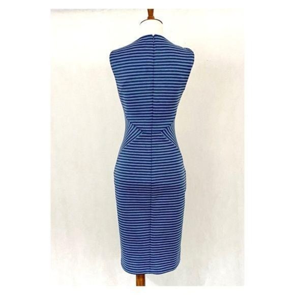 Calvin Klein Sleeveless Striped Scuba Knit Sheath - Picture 7 of 12